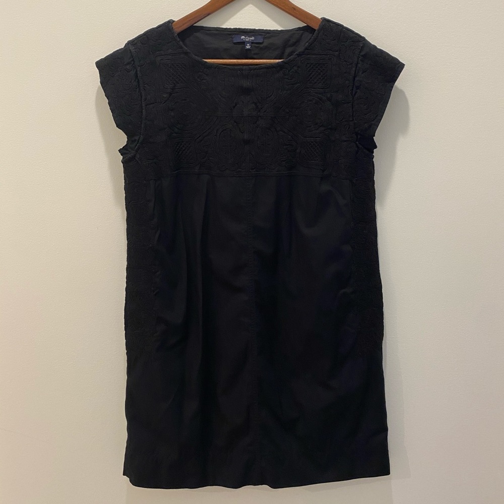 Madewell Black Short Sleeve Dress size Medium